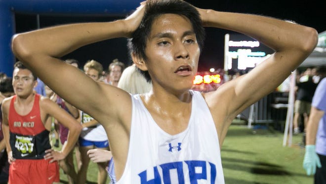 Hopi High School cross country runner Jihad Nodman finished repeated his second-place finish from 2017.