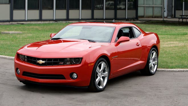 The newly unveiled 2010 Chevrolet Camaro is shown at the GM Design Center in Warren, Mich., Monday, July 21, 2008.  Assembly for the new car will begin in Feb. 2009 at the Oshawa facility in Canada. (AP Photo/Carlos Osorio)