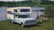 1972 Ford F-Series Crew Cab with camper.