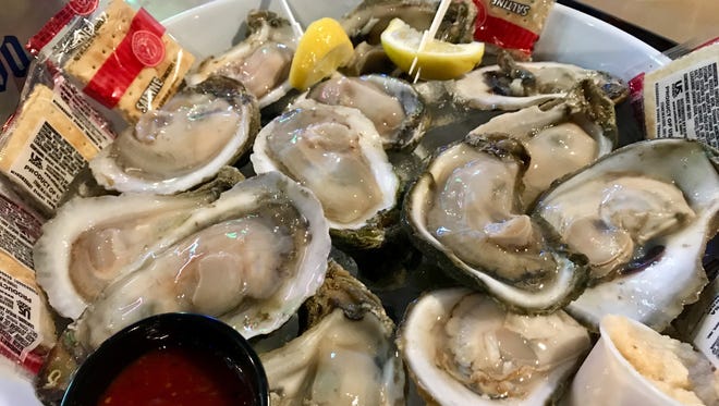 Oysters, just shucked, from the new Rusty's Raw Bar in Cape Coral.