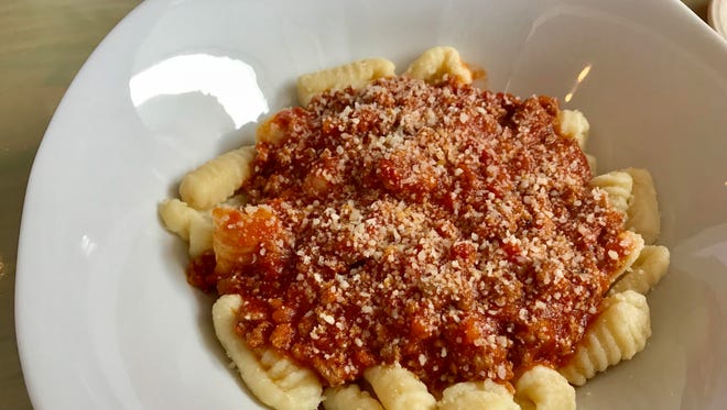Hand-made gnocchi in Bolognese sauce from Sicily Trattoria in Cape Coral.