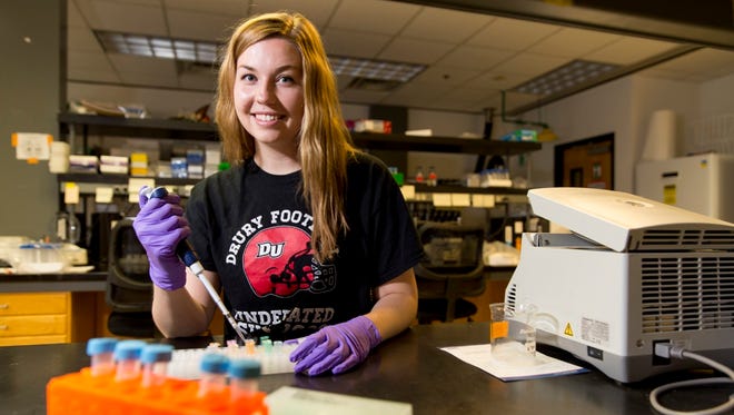 Drury senior Anna Brinck is conducting genetic research at the University of Georgia this summer thanks to a selective National Science Foundation grant.