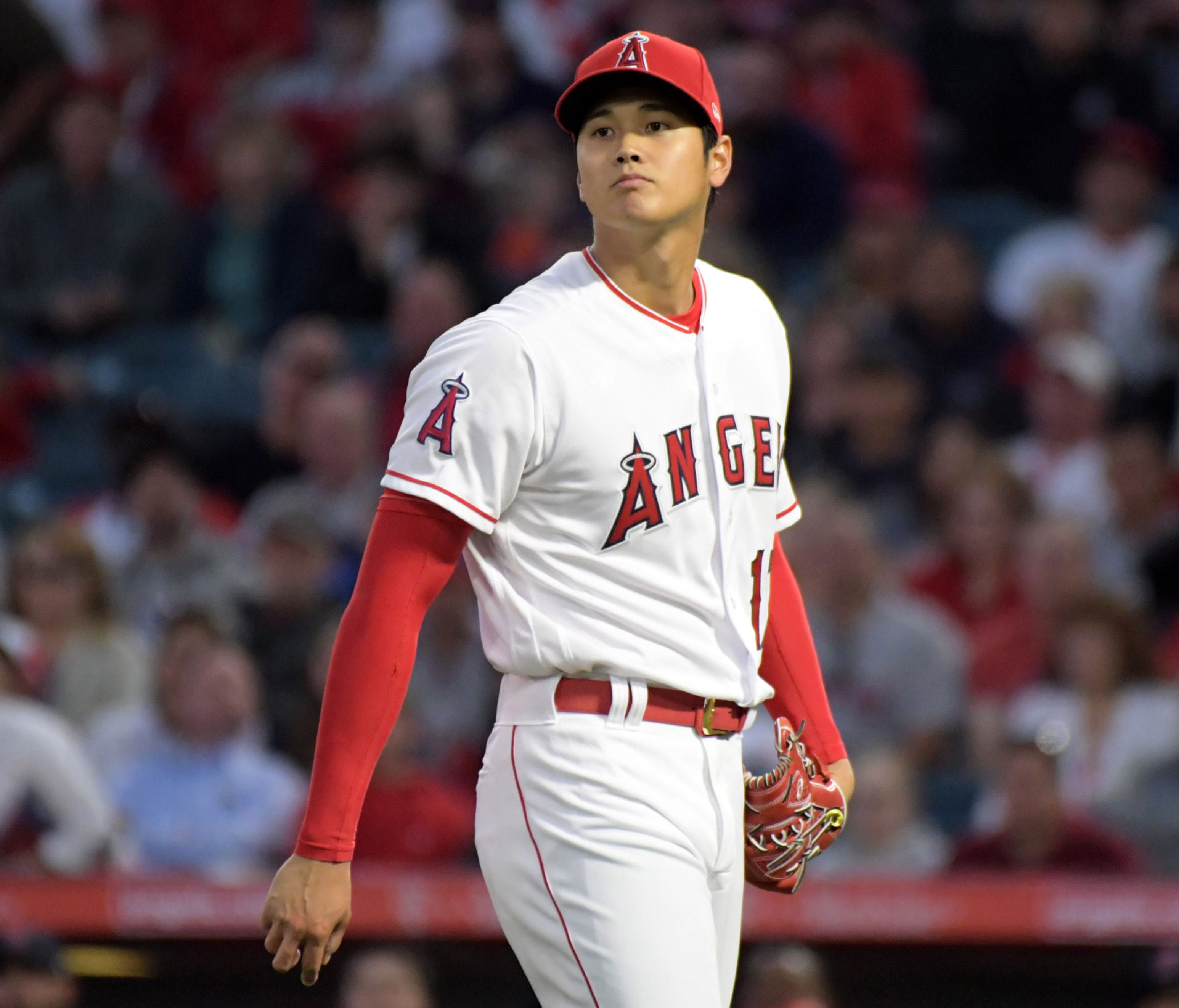 Shohei Ohtani lasted just two innings and gave up three runs against the Red Sox.