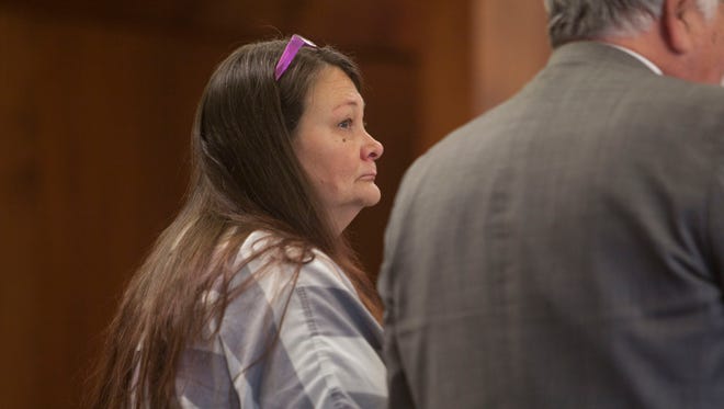 Tammy Freeman changes her plea in 5th District Court on Tuesday, Feb. 27, 2018. She pleaded guilty to three second-degree felony charges: aggravated kidnapping, aggravated burglary, and vehicle theft.