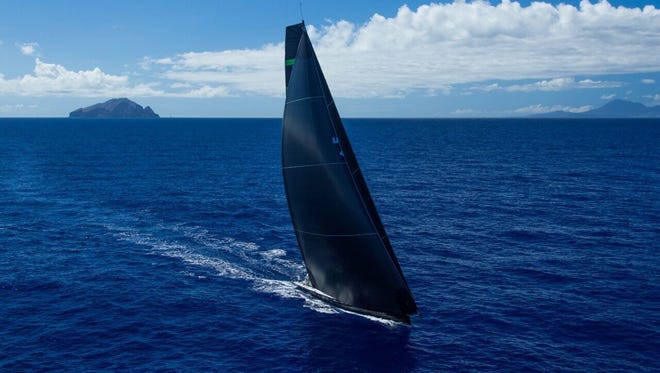 Naples' Hap Fauth and his team on Maxi 72 Bella Mente competing in the 2017 RORC Caribbean 600.