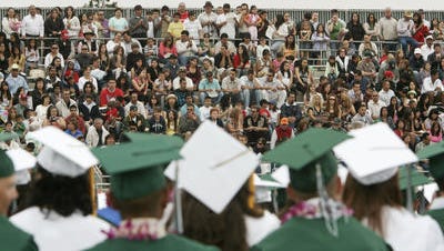 The Class of 2007 prepares to graduate from Greenfield High School.
