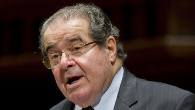 In this March 8, 2012 file phoo, Supreme Court Justice Antonin Scalia speaks at Wesleyan University in Middletown, Conn.