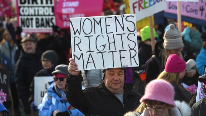 Thousands participate during the Million Women's March in Reno on Jan. 21, 2017.