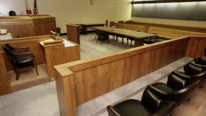 Courtroom 3A at the Montgomery County Courthouse.