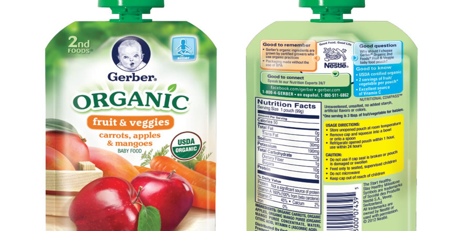Gerber recalls baby food pouches
