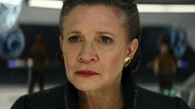 Carrie Fisher in her final appearance as General Leia in “The Last Jedi.”