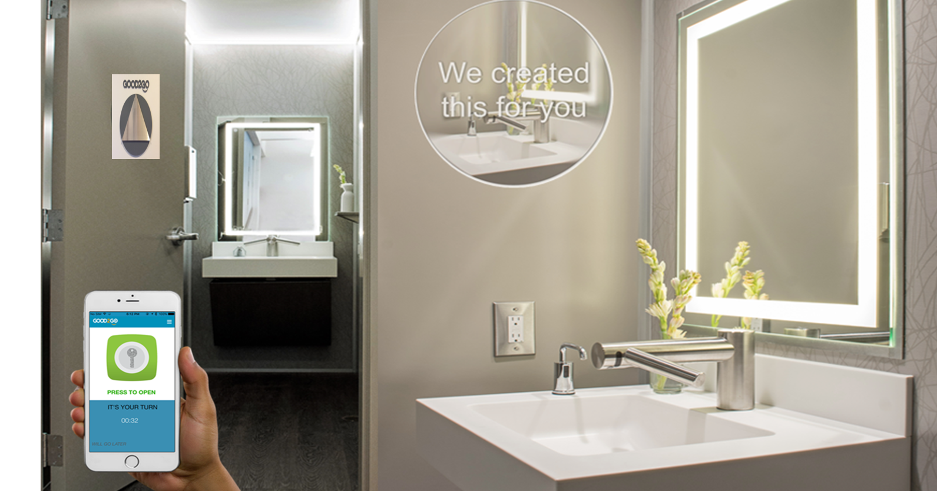 This app helps users find clean public bathrooms