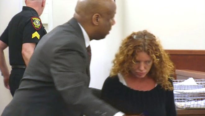 Tonya Couch, the mother of Ethan Couch, as she arrived for a bond reduction hearing Monday, Jan. 11, 2016. She was released from jail Tuesday, Jan. 12, 2016. She has to wear an ankle monitor.