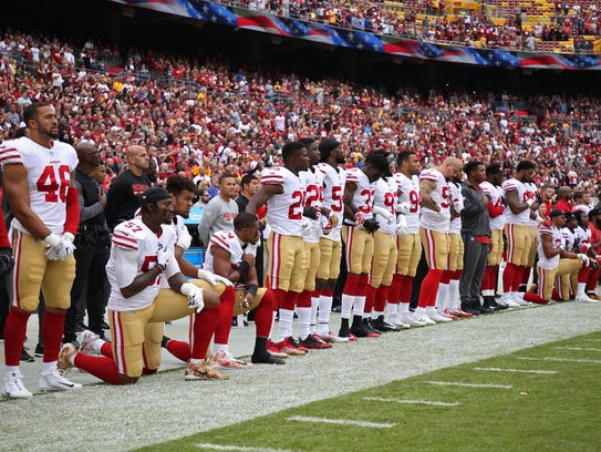 Player protests during the national anthem was a hot-button