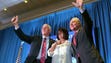 Mike Pence, his wife, Karen, and Price make a campaign