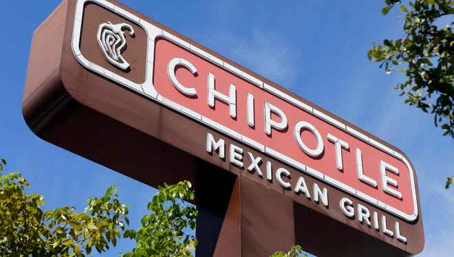 This Monday, Feb. 8, 2016, file photo shows the sign of a Chipotle restaurant in Hialeah, Fla.