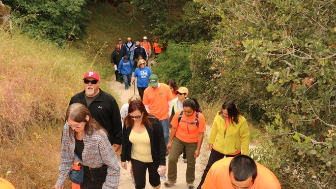 Walkers on the ninth annual Hike for Charity on May 9.