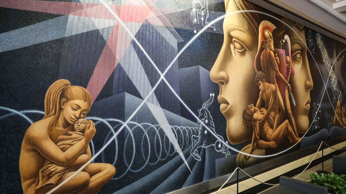 Se conservarán murales de Rafael Navarro Barajas en la Torre del Parque Médico Se conservarán murales de Rafael Navarro Barajas en la Torre del Parque Médico