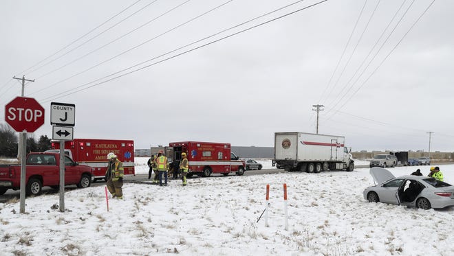ThedaStar was dispatched Wednesday for a crash that was reported just after noon on Wednesday at the intersection of Outagamie County J and JJ  in Vandenbroek.