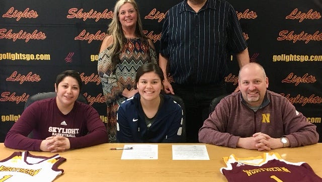 Cecilia Vielle of Box Elder signed with the Montana State-Northern women's basketball team Tuesday.