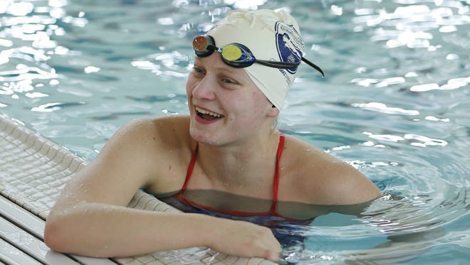 Autumn Haebig of Grafton set two state records at the Division 2 championship.