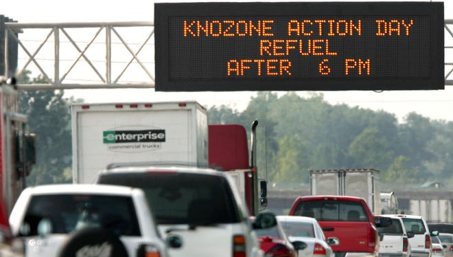 On Knozone Days, those who have trouble breathing are urged to avoid heavy exertion outside due to the poor air quality.