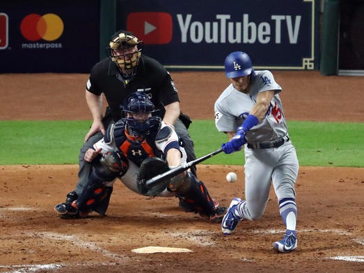 Game 5 at Minute Maid Park: Los Angeles Dodgers catcher