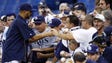 Tampa Bay Rays' David Price signs autographs before