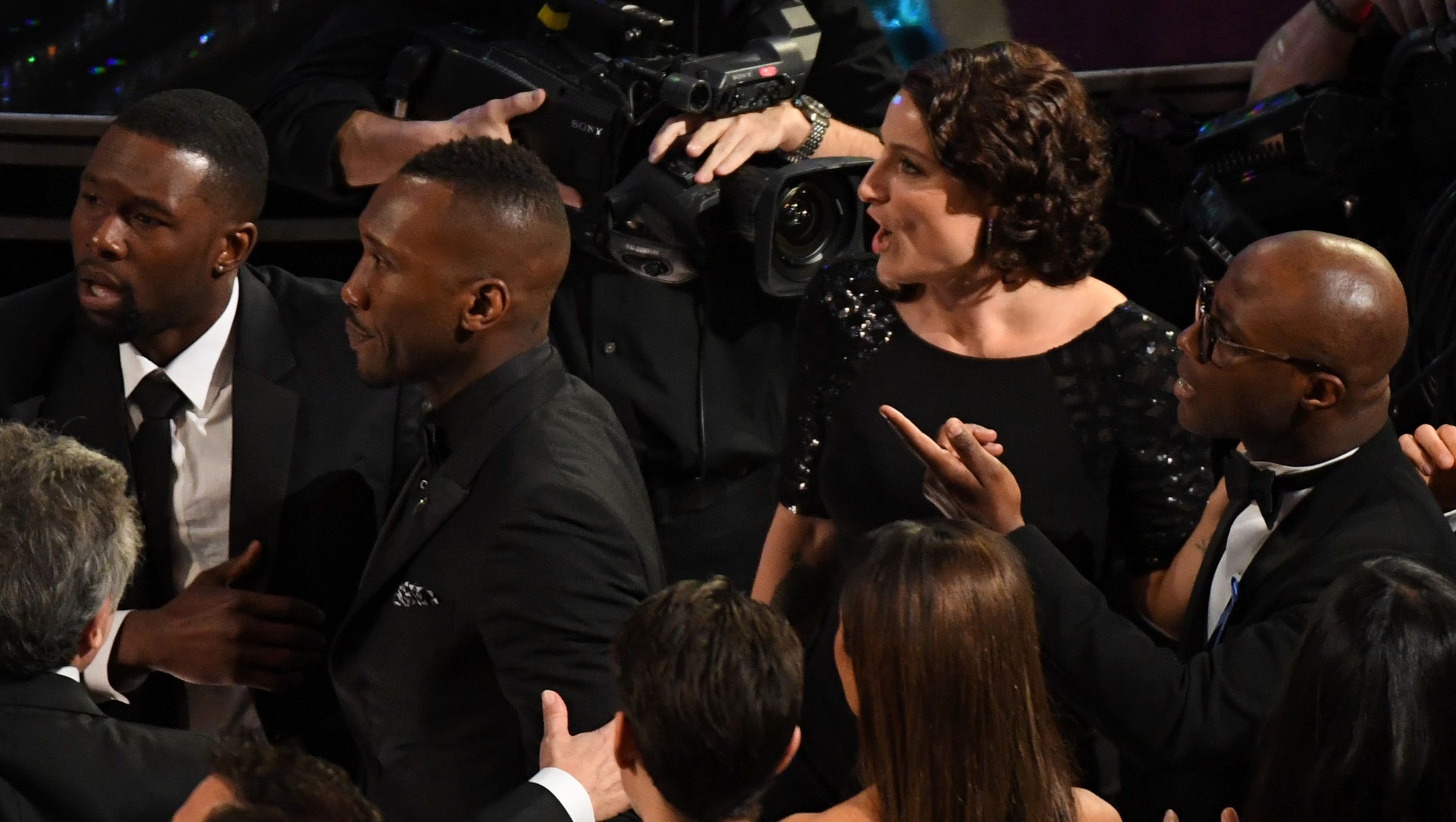 See priceless photos of the Oscars audience reacting to that best