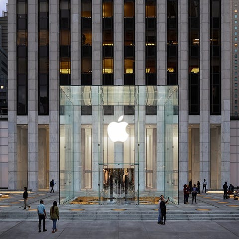The Apple Store on 5th Avenue in Manhattan.