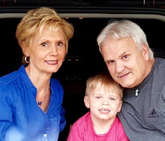 Tim Sagert, of Sterling Heights, discovered that fraudsters applied for Social Security benefits with his ID information. Pictured with his wife Janet Sagert and grandson Brody Andersen, age 4.