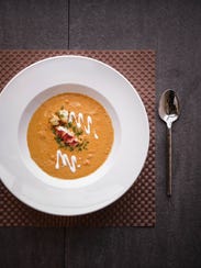 A bowl of Lobster Bisque photographed on Friday December