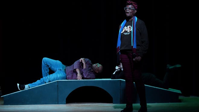 Sadie Bernice, 68, and Larry Castleberry, 49, rehearse last month for “To Be Young, Gifted and Black,” their last performance before leaving North Rosedale Park Community House.