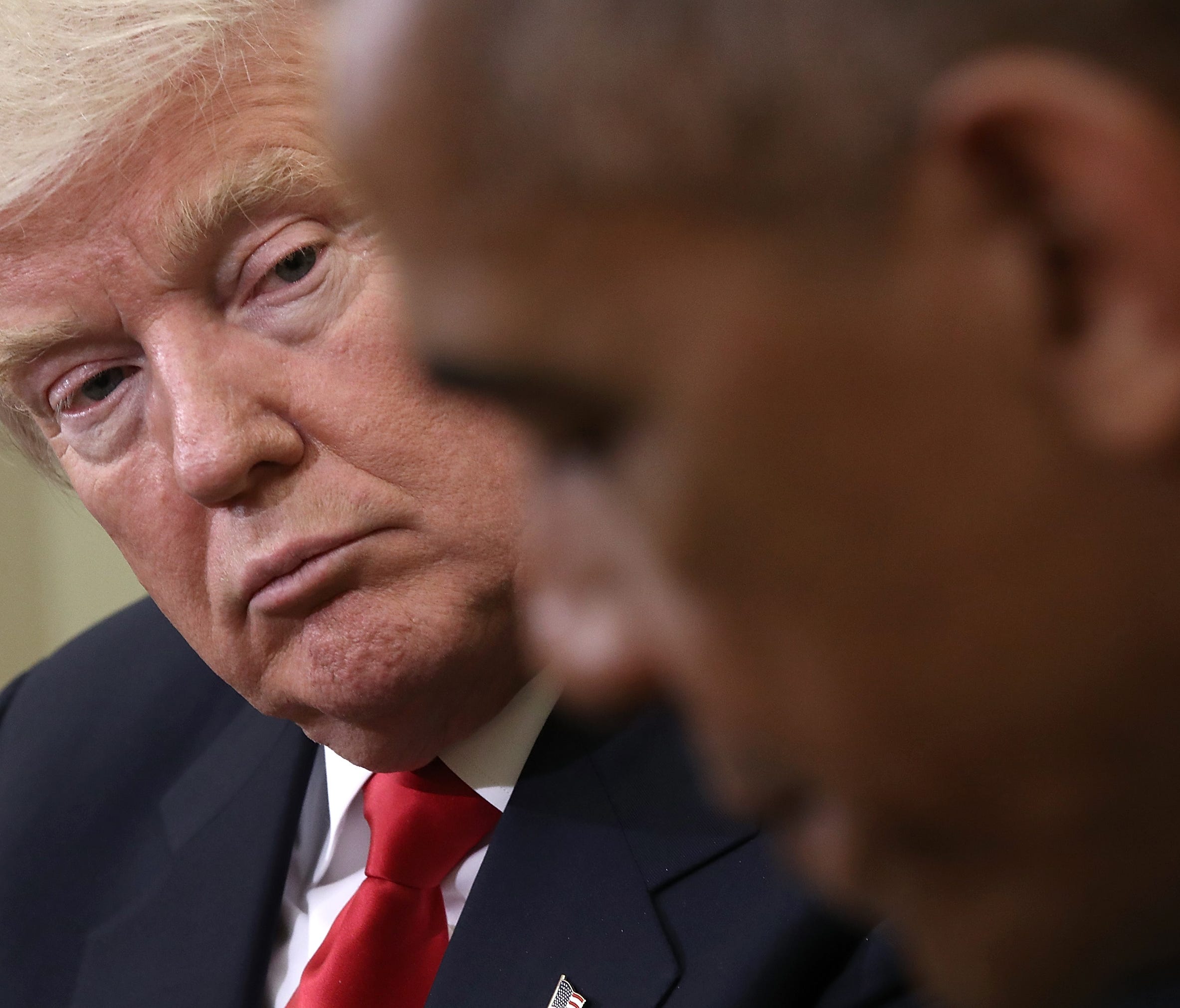 President Obama speaks while meeting with President-elect Donald Trump at the White House.