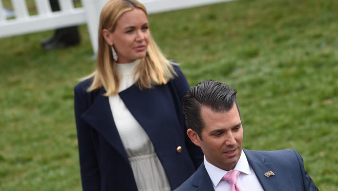 Despite having filed for divorce, Donald Trump, Jr., and his wife Vanessa Trump put on a united front at the Easter egg roll.