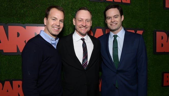 Casey Bloys, Alec Berg, and Bill Hader attend the premiere of HBO's "Barry" at NeueHouse Hollywood on March 21, 2018 in Los Angeles, California.  (Photo by Emma McIntyre/Getty Images)