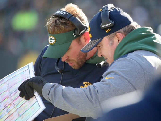 Packers head coach Mike McCarthy on the sidelines with