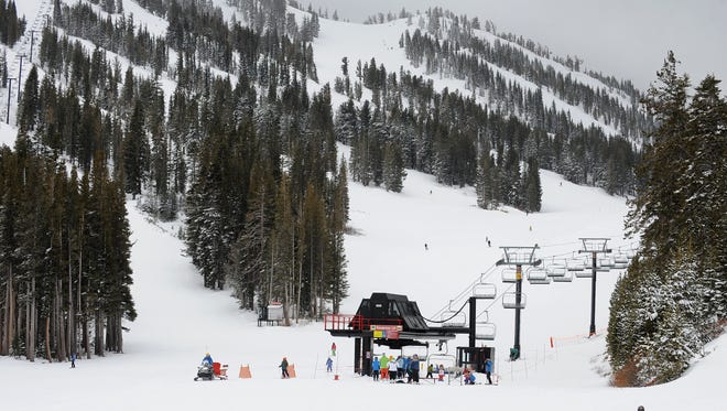 The base of Mt. Rose Ski Tahoe as seen in March, 2014.