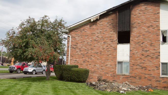 Residents were displaced due to a fire that broke out in an apartment building on Grand Street in Fowlerville Wednesday night.