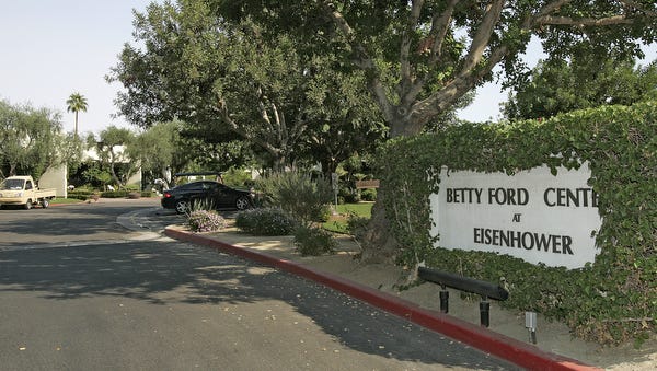 The entrance to the Betty Ford Center, located on the Eisenhower Medical Center campus in Rancho Mirage.