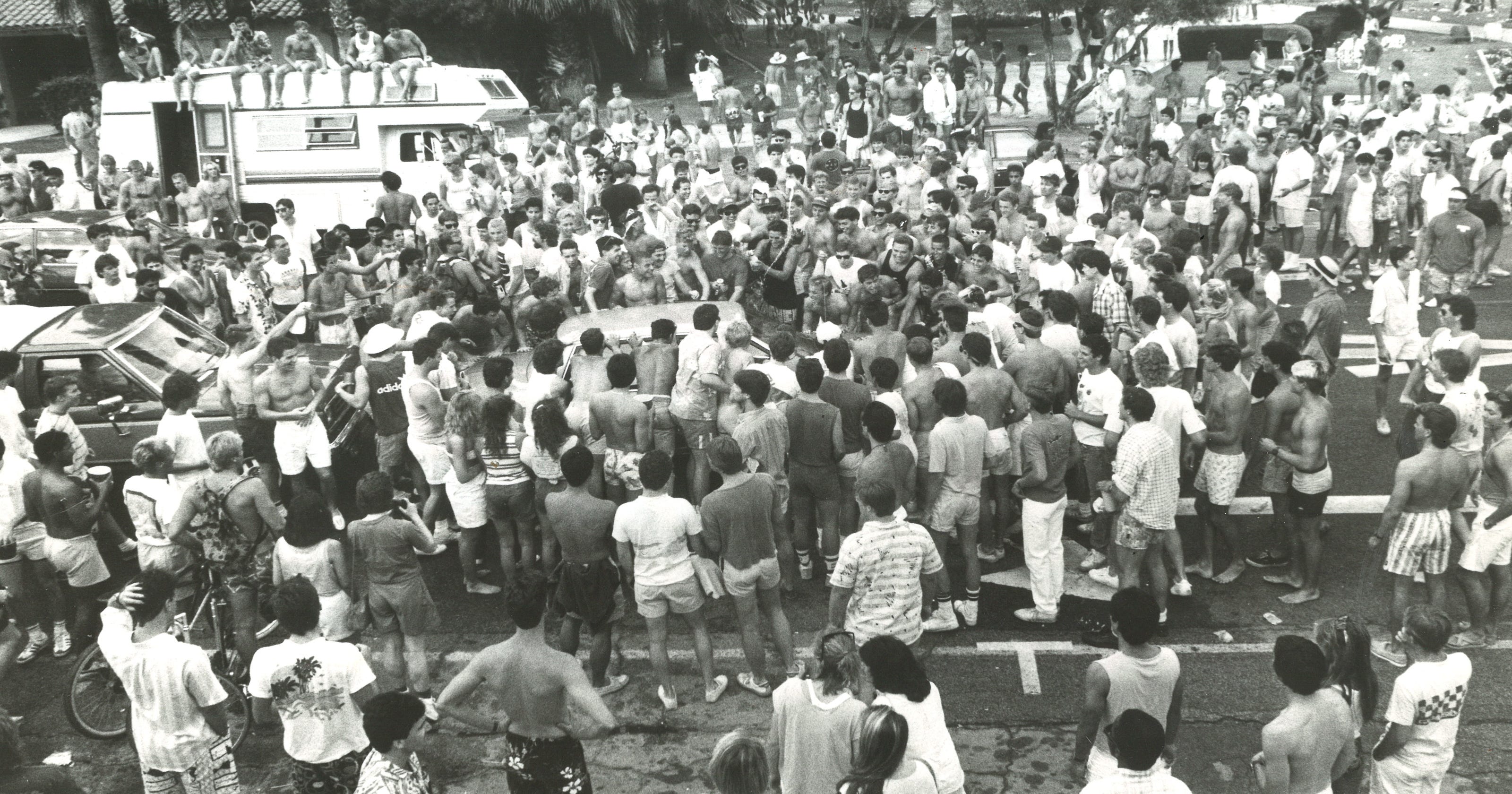 In 1986, a spring break riot changed Palm Springs. Here is the video.