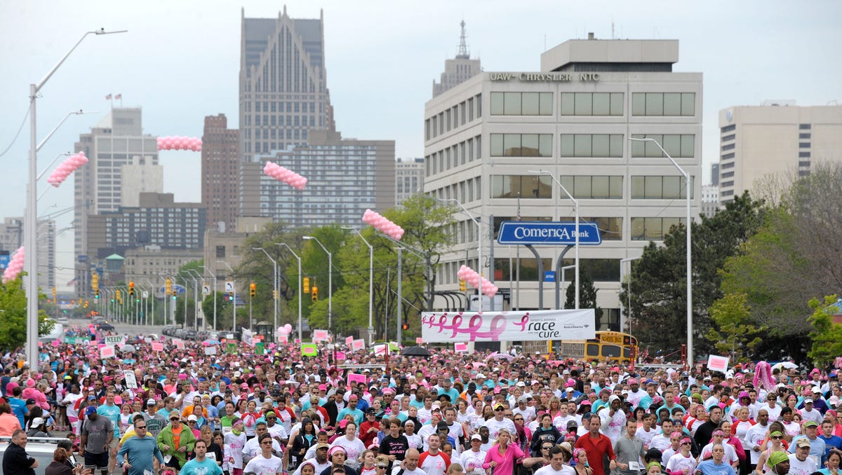 Thousands participate in the Susan G. Komen Race For The Cure Detroit