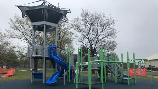 New playground equipment at Alexander Airport Park in Wausau.