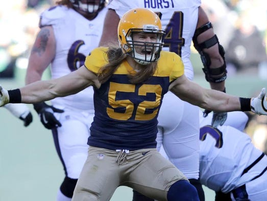 Green Bay Packers outside linebacker Clay Matthews