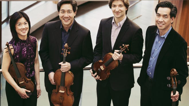 The Ying Quartet, left to right: Janet Ying (violin), Phillip Ying (viola), Robin Scott (violin), and David Ying (cello).