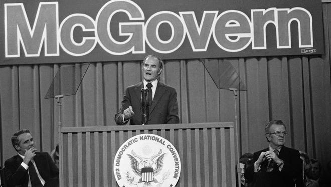 George McGovern at the Democratic National Convention in 1972.
