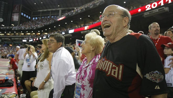 Joe Garagiola in the stands during the 2011 All-Star game at Chase Field.