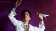 Prince performs during the second day of the Coachella