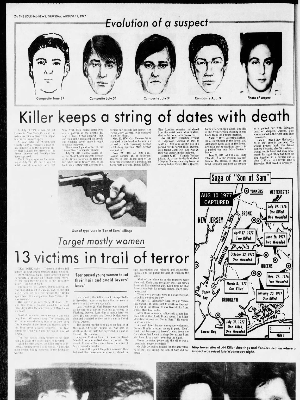 Son of Sam arrested in Yonkers 40 years ago