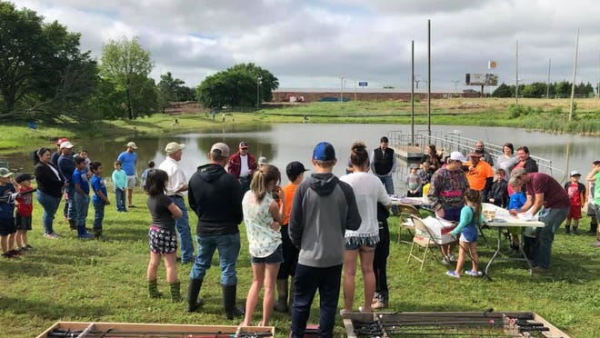 Children participate in the 2019 Kids Fishing Derby.
